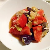 レンジで簡単‼︎茄子の中華風サラダ(´･Д･)」